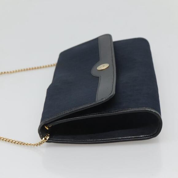 DIOR Trotter Canvas Chain Shoulder Bag Navy - Picture 5 of 12